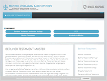 Tablet Screenshot of berliner-testament-muster.net